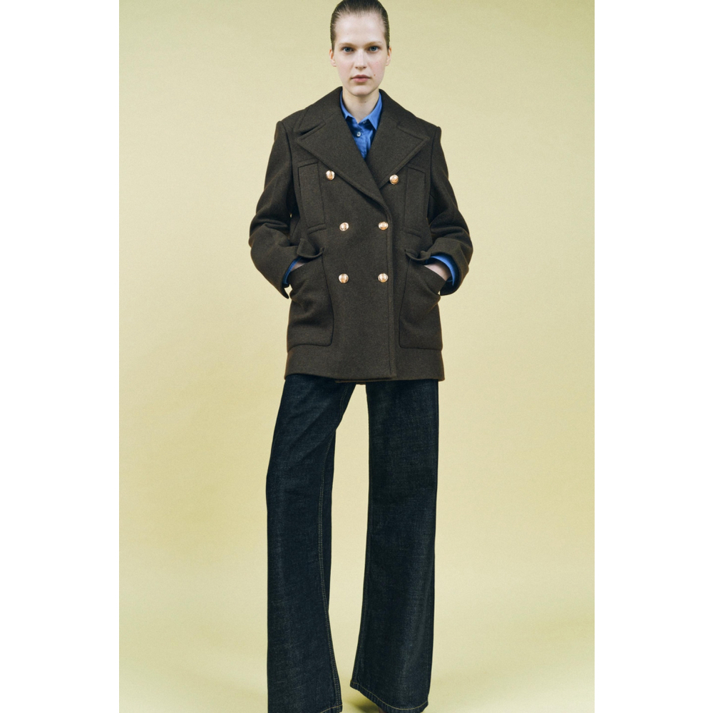 Zara Wool Blend Coat Size S - Picture 2 of 8